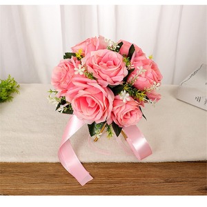 Bouquet da Sposa Stile Foresta con Fiori Artificiali, Bouquet da Damigella per Decorazioni Matrimoniali, Vendita all'Ingrosso - Product Image 3