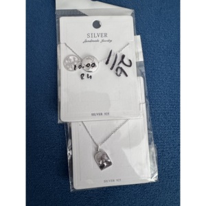 925 Sterling <b>Silver</b> 18K Gold Plated Rhodium Plated Link Chain Women's Wedding Trendy Pearl Heart Crystal Pendant <b>Choker</b> Necklace - Product Image 6