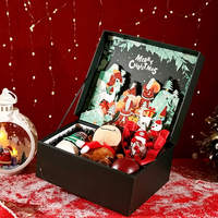 Boîte cadeau 3D pop-up de Noël, en papier simili cuir, boîte surprise de luxe pour Noël, pour emballer des chocolats, des fruits, des cadeaux de fête