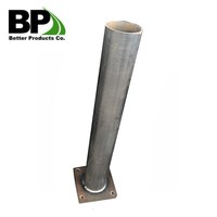 Fournisseur de la Chine Pile de sécurité routière fixe Barricade cylindrique en acier inoxydable Barrière de sécurité de rue Bollard Post