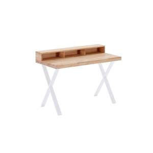 Table de bureau X-Loft en chêne sauvage et blanc - Product Image 1