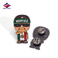 Longzhiyu, 20 Años de Experiencia, Fábrica Profesional de Broches Metálicos Personalizados, Pin Metálico con Esmalte Suave, Pin para Sombrero con Brillo Negro Níquel
