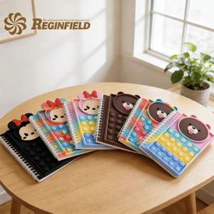 Cuaderno Compacto A6 con Espiral, 40 Hojas, Diseño Tie Dye, Silicona, Pop Push Bubble Popper, Sensorial, Antiestrés, Tamaño <span class=keywords><strong>Pequeño</strong></span> - Product Image 1