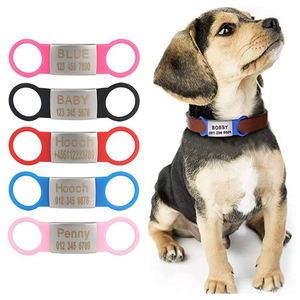 Hautement recommandé en acier inoxydable Silence chien nom étiquette personnalisé gravé nom Silicone chien de compagnie pour chiot chat chien - Product Image 1