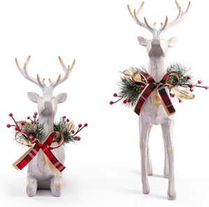 Regalos Clásicos de Navidad, Adornos de Mesa con Figuras de Ciervos Invernales, Figuras de Alces Navideños Multicolores de Plástico, Reno Navideño de Tamaño Personalizado - Product Image 2