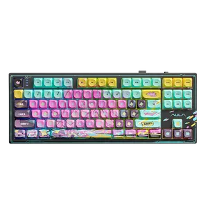 <span class=keywords><strong>Teclado</strong></span> Mecánico AULA S87 PRO con Interruptores Intercambiables en Caliente, Retroiluminación RGB Individual, Inalámbrico Bluetooth, para Juegos, con Botón de Pantalla - Product Image 1