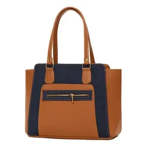 Bolso de Mano de Algodón Azul Marino para Mujer, Marca Fana Itzira, Tamaño Mediano, Estampado de Leopardo, Cierre de Cremallera, para Uso Diario, Bolso de Playa - Product Image 1