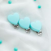 Clip en métal coeur en silicone avec trous sécurité sans BPA né cadeau alimentation bébé attache-tétine