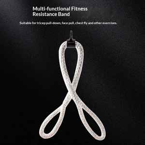 Aksesoris Tali Tarik Ganda untuk Latihan Bicep dan <span class=keywords><strong>Tricep</strong></span>, Cocok untuk Mesin Smith dan Chest Press, Dilengkapi Pegangan untuk Fitness - Product Image 5