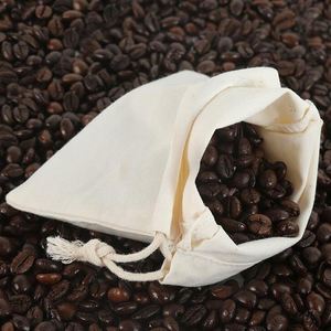 ถุงผ้าแคนวาสขนาดเล็กแบบมีเชือกผูก ผลิตจากผ้าฝ้ายรีไซเคิลได้ 100% ป้องกันฝุ่น พร้อมโลโก้สั่งทำพิเศษ สำหรับบรรจุภัณฑ์ช้อปปิ้งและของขวัญ - Product Image 2