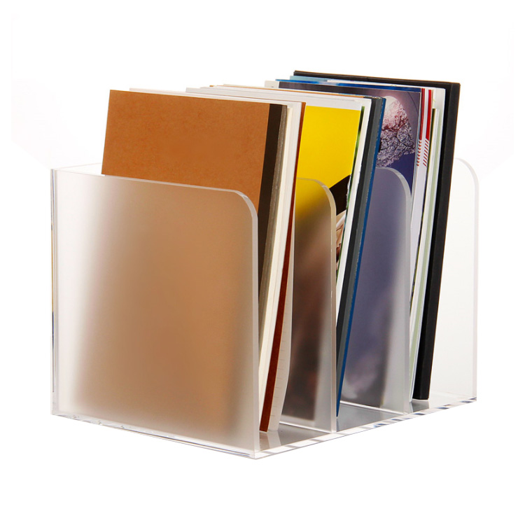 Вертикальный Настольный прозрачный пластиковый органайзер для брошюр, органайзер для магазинов, акриловая коробка для хранения файлов, держатель