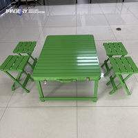 Ensemble table et chaises pliables en aluminium, légères et portables, pour l'extérieur, meubles pour le camping et les pique-niques