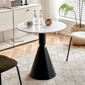 <span class=keywords><strong>Tavolo</strong></span> da Pranzo Circolare Moderno in Pietra per Cucina, Feste, Negozi di Tè, Balcone - Arredamento Casa, Mobili per Sala da Pranzo Smontabili - Product Image 2