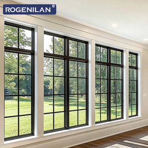 ROGENILAN Fenêtres fixes modernes <span class=keywords><strong>en</strong></span> aluminium <span class=keywords><strong>de</strong></span> grande taille, du sol au plafond, insonorisées, double vitrage Low-E, fenêtres sur mesure - Product Image 5