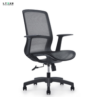 Chaise de bureau exécutive ergonomique contemporaine de qualité supérieure, design moderne, réglable, en maille noire, avec roulettes pivotantes, pour bureau à domicile, salon