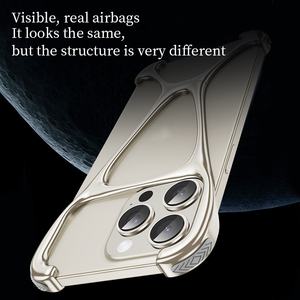 Funda Protectora <span class=keywords><strong>de</strong></span> Aluminio sin Marco para iPhone 16 Pro Max 15 14 13 15 Pro 14 Pro, Disipación <span class=keywords><strong>de</strong></span> <span class=keywords><strong>Calor</strong></span>, Antigolpes, Marco Delgado - Product Image 3