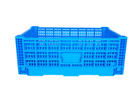 Caisse en plastique PP robuste, pliable, empilable et ventilée pour tomates, champignons, fruits et légumes, en vente