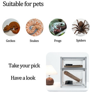 Terrario de Escritorio para Reptiles - Tanque Apilable A4 para Gecko Leopardo, Gecko Crestado y Serpiente de Compañía - Product Image 2