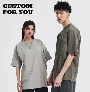 เสื้อยืดคอตตอนโอเวอร์ไซส์แบบเรียบง่าย คอกลม แขนสั้น สีพื้น ระบายอากาศได้ดี เนื้อผ้าเจอร์ซีย์ ทรงพอดีตัว คุณภาพพรีเมียม - Product Image 1