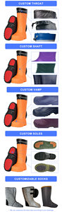 Bottes de pluie pour hommes, <span class=keywords><strong>l</strong></span>égères, imperméables, antidérapantes, anti-écrasement, de sécurité, pour la pêche, en caoutchouc EVA - Product Image 5