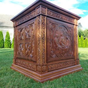 โต๊ะสำหรับศาสนาคริสเตียนแบบทำเองชิ้นส่วนแกะสลักทำจากไม้สำหรับประกอบโรงละครเฟอร์นิเจอร์โรงเรียน<span class=keywords><strong>ฐาน</strong></span>ด้านบน - Product Image 5