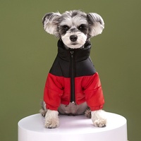 Manteaux pour chiens en laine douce et flanelle, imperméables, chauds, à fermeture éclair, personnalisés OEM, en PU, pour l'hiver