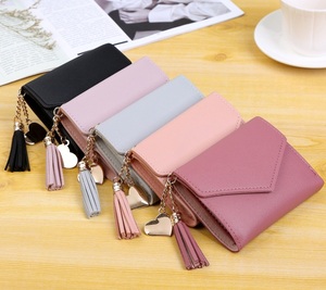 Women's <b>Wallet</b> Female Purses Tassel Coin Purse Card Holder <b>Wallets</b> Female Pu Leather <b>Clutch</b> Money Bag Leather <b>Wallet</b> - Product Image 1