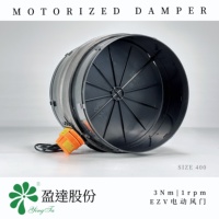 Amortisseur de moteur en plastique ABS EZV 400 mm 24 V 3 Nm pour le contrôle du volume d'air des bâtiments (HVAC)