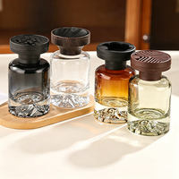 Bouteille vide de diffuseur à bâtonnets en verre de 120 ml pour parfum d'ambiance de luxe personnalisé avec bouchon