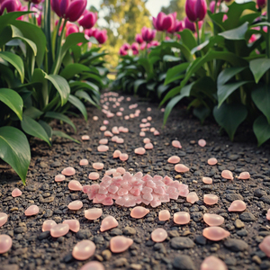 Tự nhiên Rose Quartz đá hạt mỗi gram trang sức giá bán buôn hồng OPAL mịn bề mặt hình trái tim màu hồng pha lê - Product Image 1