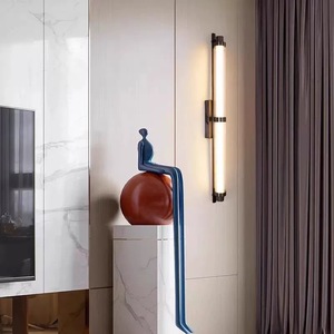 Nhà thiết kế hiện đại phòng khách nền tường đèn dài dải <span class=keywords><strong>Led</strong></span> mới phong cách Trung Quốc cho biệt thự khách sạn nhà hàng hành lang Mô hình phòng - Product Image 3