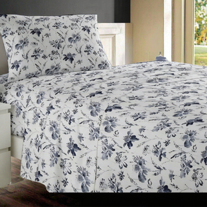 Printed Color 6-Piece Custom Brand 100% Cotton 400TC Double-Sided Quality Modern All-Season Bedding <b>Sheet</b> Set <b>Fitted</b> <b>Flat</b> <b>Sheets</b> - Product Image 3