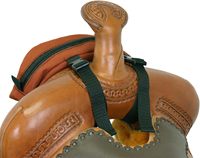 Échantillon gratuit Selle de cheval de qualité supérieure Cashel Deluxe Medium avec sac de selle à poignée en corne Vente en gros d'usine Deux poches pour bouteilles d'eau