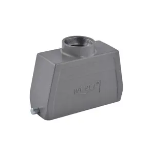 WEVEL H24B IP65 Aluminium die-cast Metal Hood with Top Entry 2 Bolts or 4 Bolts Metric or PG thread replace Harting