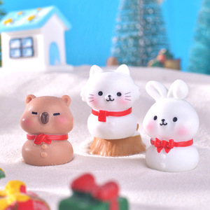 Micro paisaje ecológico Santa Claus artesanías <span class=keywords><strong>de</strong></span> resina nuevo adorno <span class=keywords><strong>de</strong></span> nieve <span class=keywords><strong>de</strong></span> Navidad Animal y modelo decoración del hogar para regalos - Product Image 4