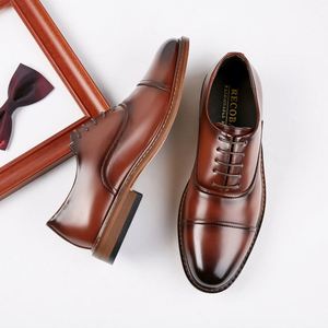 Luxury Quality Italian Style Formal Dress Men Leather Shoes Lace up Oxford Handmade Shoes Business Customized Wedding Male Shoes - Product Image 2