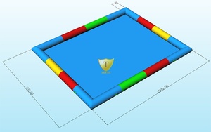Piscine gonflable robuste en bâche PVC double couche 0,9 mm, fabrication soignée, étanche, pour activités aquatiques - Product Image 2