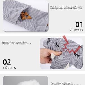 Jouet de puzzle à mâcher en peluche interactif en forme d'éléphant pour dressage de chien jouet à renifler personnalisé pour chien - Product Image 5