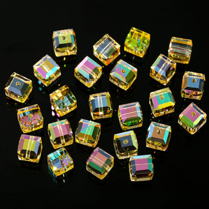 4/6/8mm AB Crystal Cube Beads Premium Glass <b>Spacer</b> Beads for DIY Necklace Bracelet Making Sparkling Handmade Craft Accessories - Product Image 5