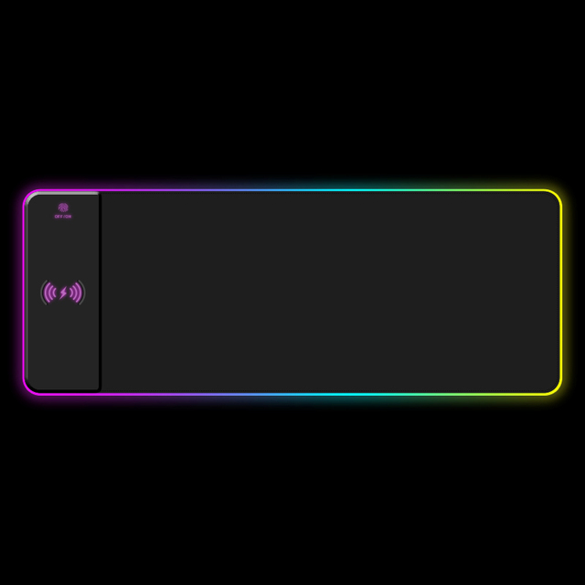 Custom RGB Wireless Charging Gaming Mouse Mat 15W Wireless Charging Luminous RGB LED Rubber Gaming Extended Large Mouse Pad