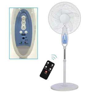 Ventilador Recargable de 18 Pulgadas con Panel Solar de 10W o 20W, Ventilador Doméstico con Control Remoto y Salida - Product Image 1