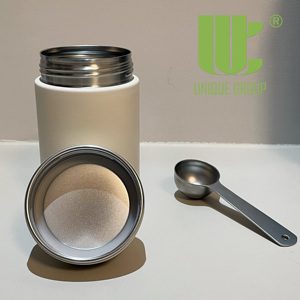 Pot hermétique 100 % acier inoxydable de qualité alimentaire, écologique, léger, empilable, pour superaliments, poudres <span class=keywords><strong>bio</strong></span>, détox, voyage - Product Image 1