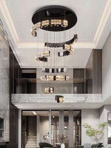 Luminaire de plafond en cristal LED à intensité variable Luminaire de salon en cristal foncé pour la maison déco hôtel alimenté par courant alternatif pour le bureau à domicile - Product Image 5