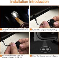 Offre Spéciale expédition rapide modèle général accessoires LED lumières de bienvenue de porte de voiture pour Tesla modèle 3
