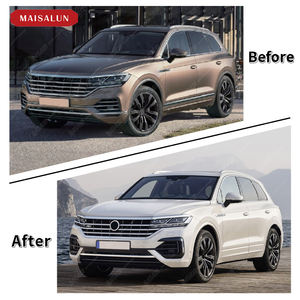 MAISALUN Nuevo Kit de Carrocería Estilo <span class=keywords><strong>R</strong></span>-<span class=keywords><strong>Line</strong></span> para <span class=keywords><strong>Touareg</strong></span>, Parachoques Delantero, Faldones Laterales, Difusor, Plástico Negro, Ensamblaje con Tornillos - Product Image 6