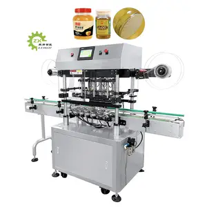 Zxsmart Productielijn Snacks Buis Top Deksels Heat Sealer Composiet Kan Sluitmachine Automatische Aluminium Film Sluitmachine