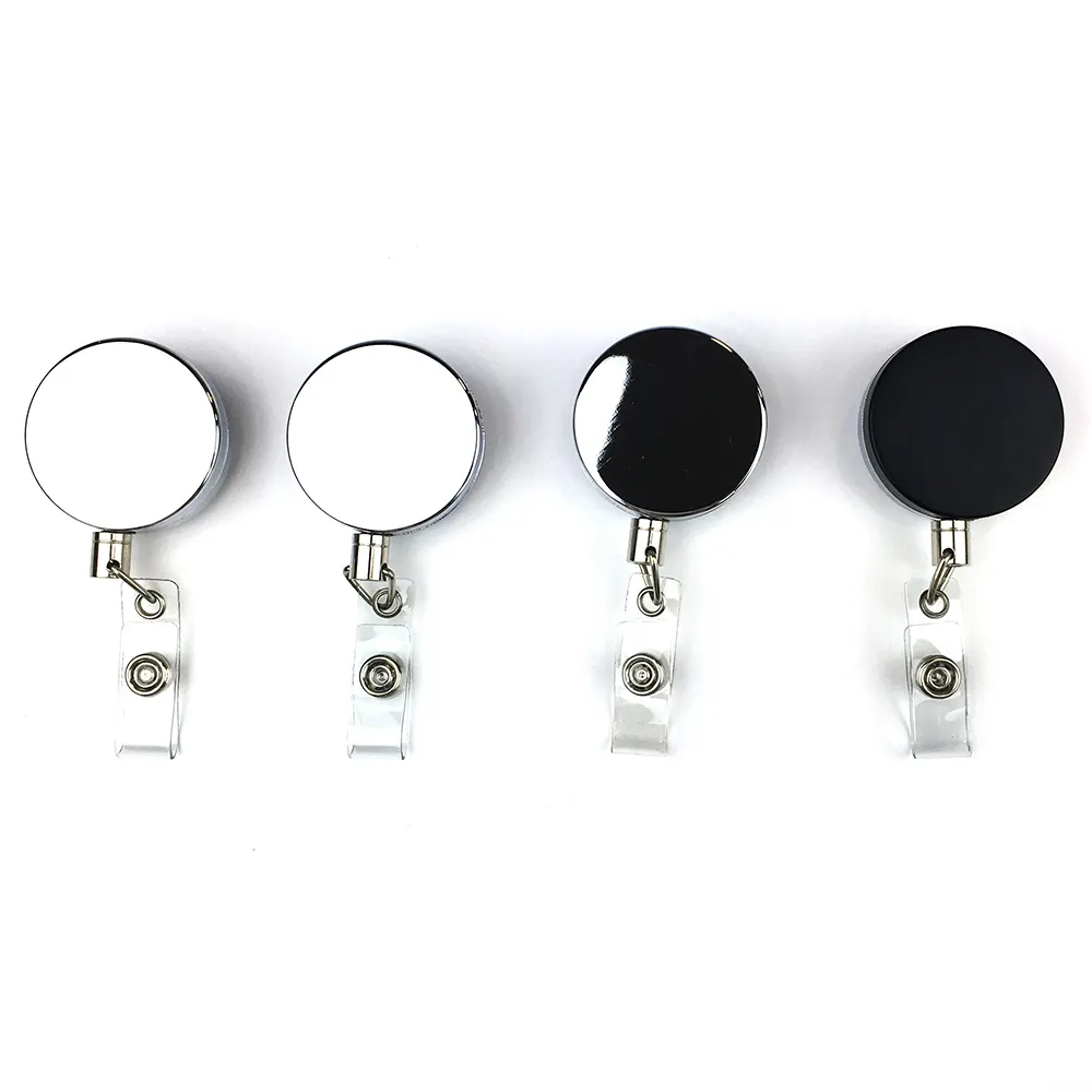 resin id badge lanyard retractable pull badge reel carabiner nurse with split ring