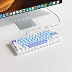 คีย์บอร์ดเกมมิ่งแบบมีสาย Mini USB รุ่นใหม่ 61 ปุ่ม RGB LED Backlit พร้อมสวิตช์แบบเงียบภาษาสเปน สำหรับเกมเมอร์ แท็บเล็ต พีซี 61 ปุ่ม Mini Ga - Product Image 2