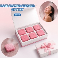 Tablette de douche artisanale à la rose, apaisante et relaxante, coffret cadeau spa pour la douche, OEM ODM 45g