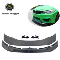 Lèvre avant en fibre de carbone style GTS pour BMW F80 F82 M3 M4 2014 à 2021